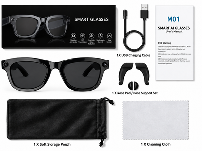 AI Smart Glasses 8K Camera ChatGPT Touch Bluetooth Player