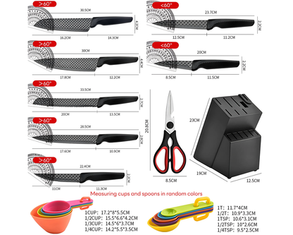 Kitchen Knife Set with Knife Block
