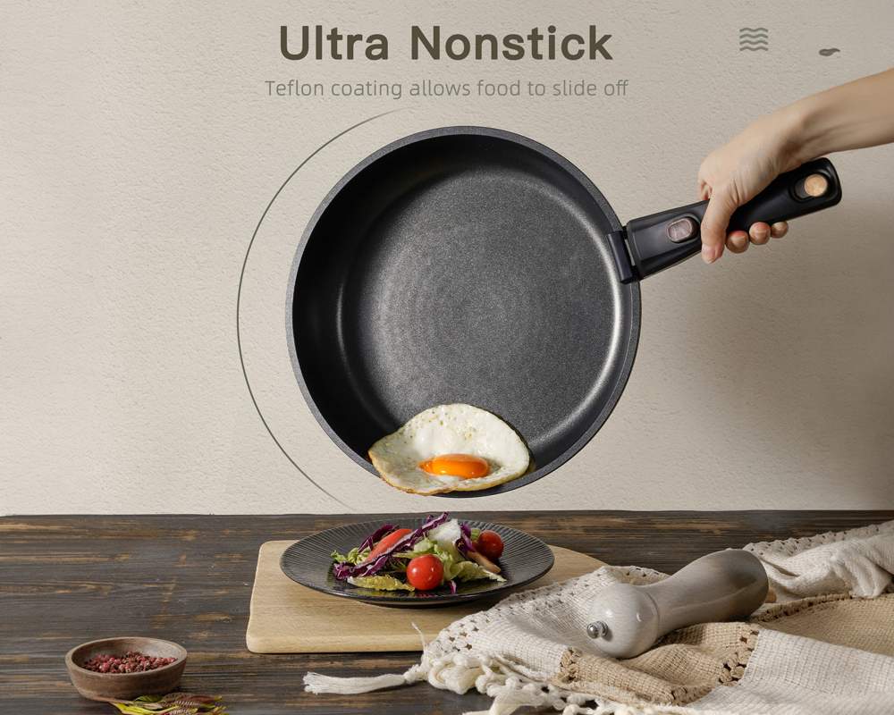 Stackable Pots and Pans Set with Pot Protectors – Space-Saving Cookware for Small Kitchens