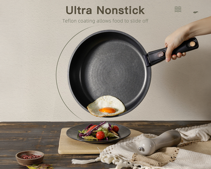 Stackable Pots and Pans Set with Pot Protectors – Space-Saving Cookware for Small Kitchens