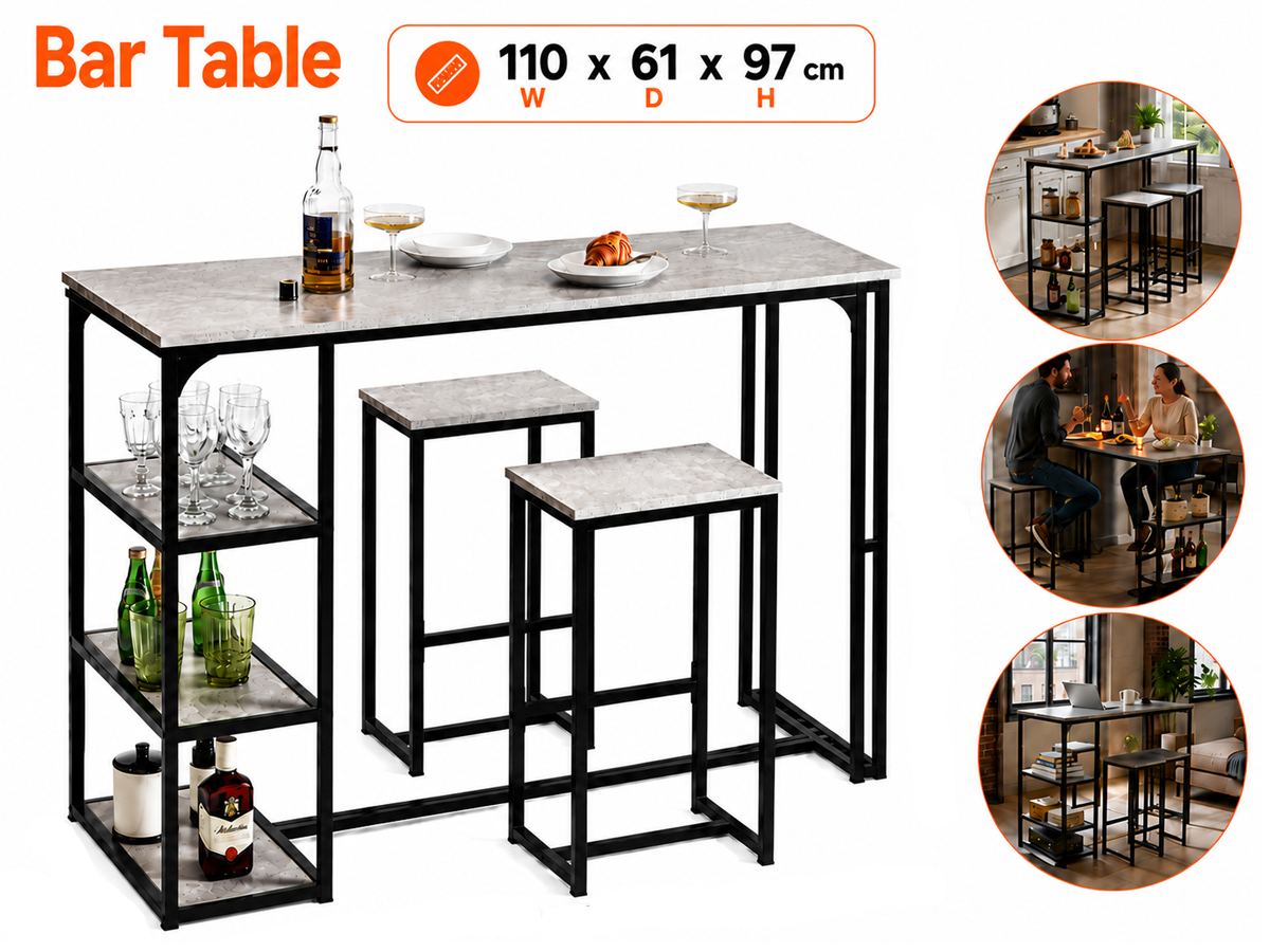 Bar Table and Bar Stools Set