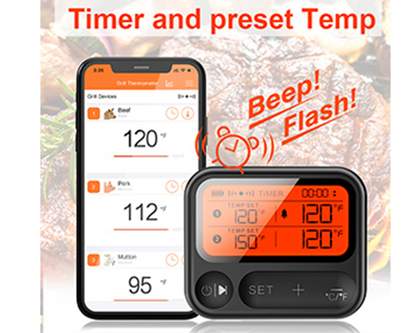 Meat Thermometer, Digital Meat Thermometer, Kitchen Timer