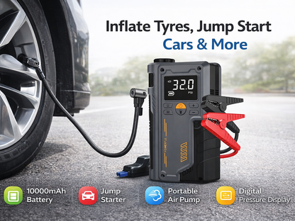 Portable Car Jump Starter with Air Pump