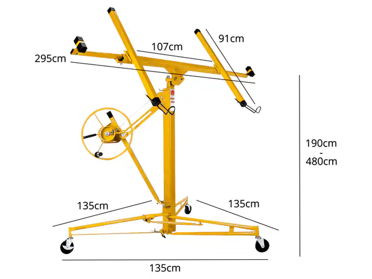 Drywall Panel Lifter 16FT Heavy Duty Plasterboard Hoist Drywall