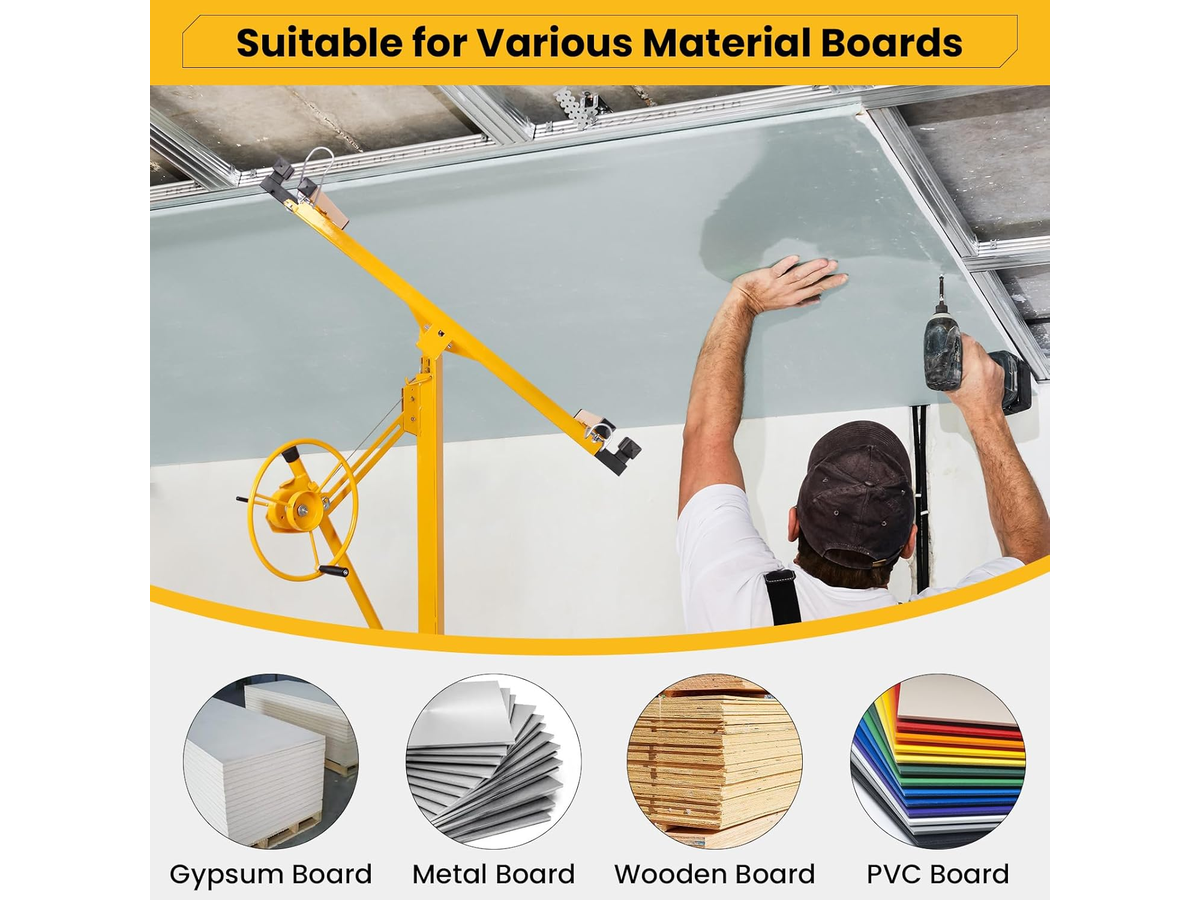 Drywall Panel Lifter 16FT Heavy Duty Plasterboard Hoist Drywall