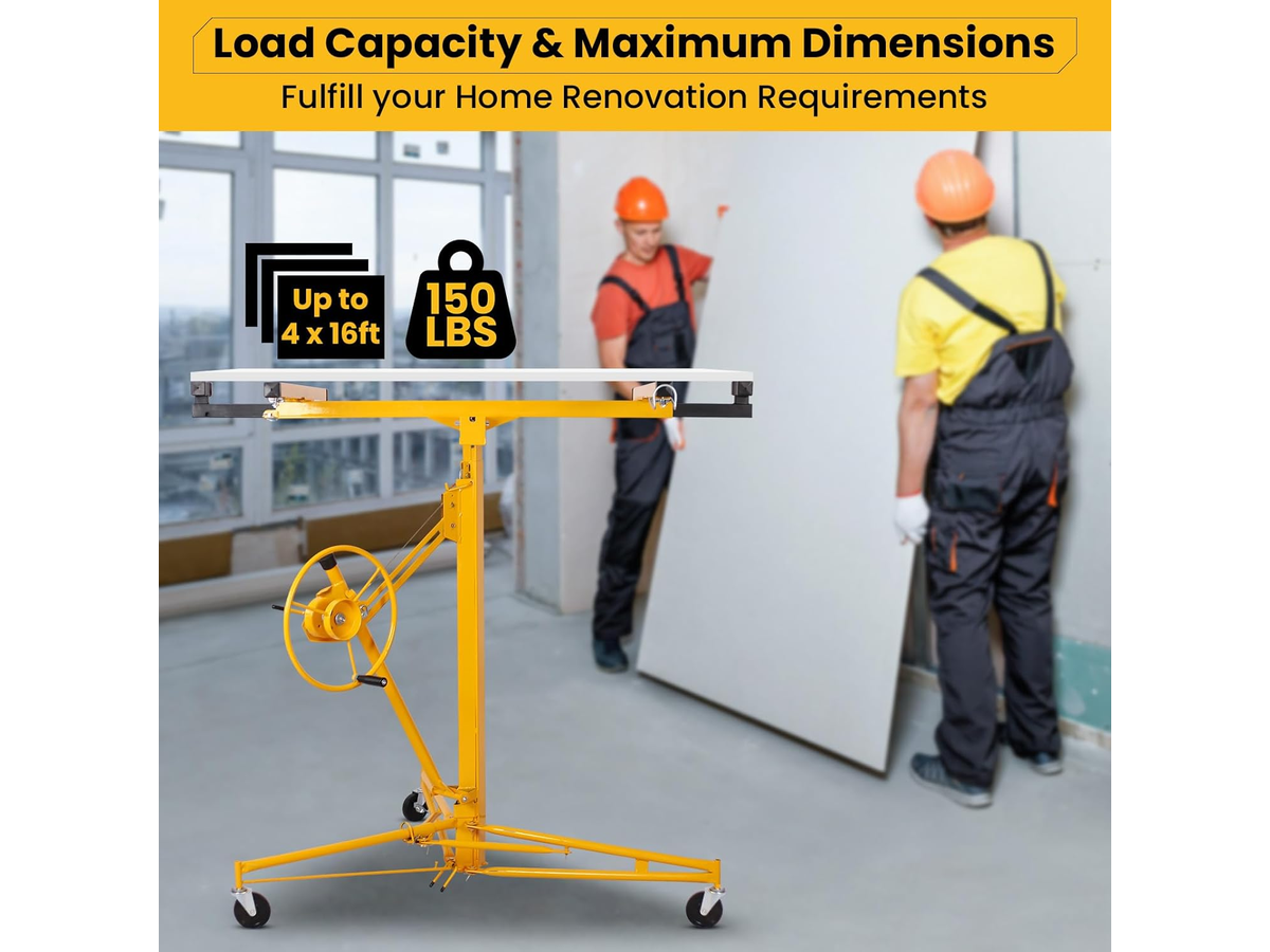 Drywall Panel Lifter 16FT Heavy Duty Plasterboard Hoist Drywall