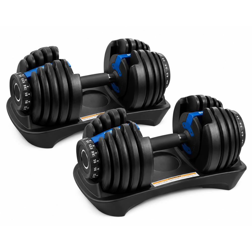 Adjustable Dumbbells 24Kg Pair