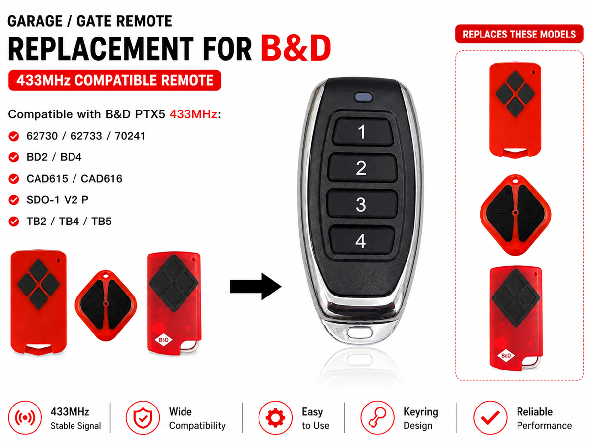 B&D Tri Tran Garage Door Remote