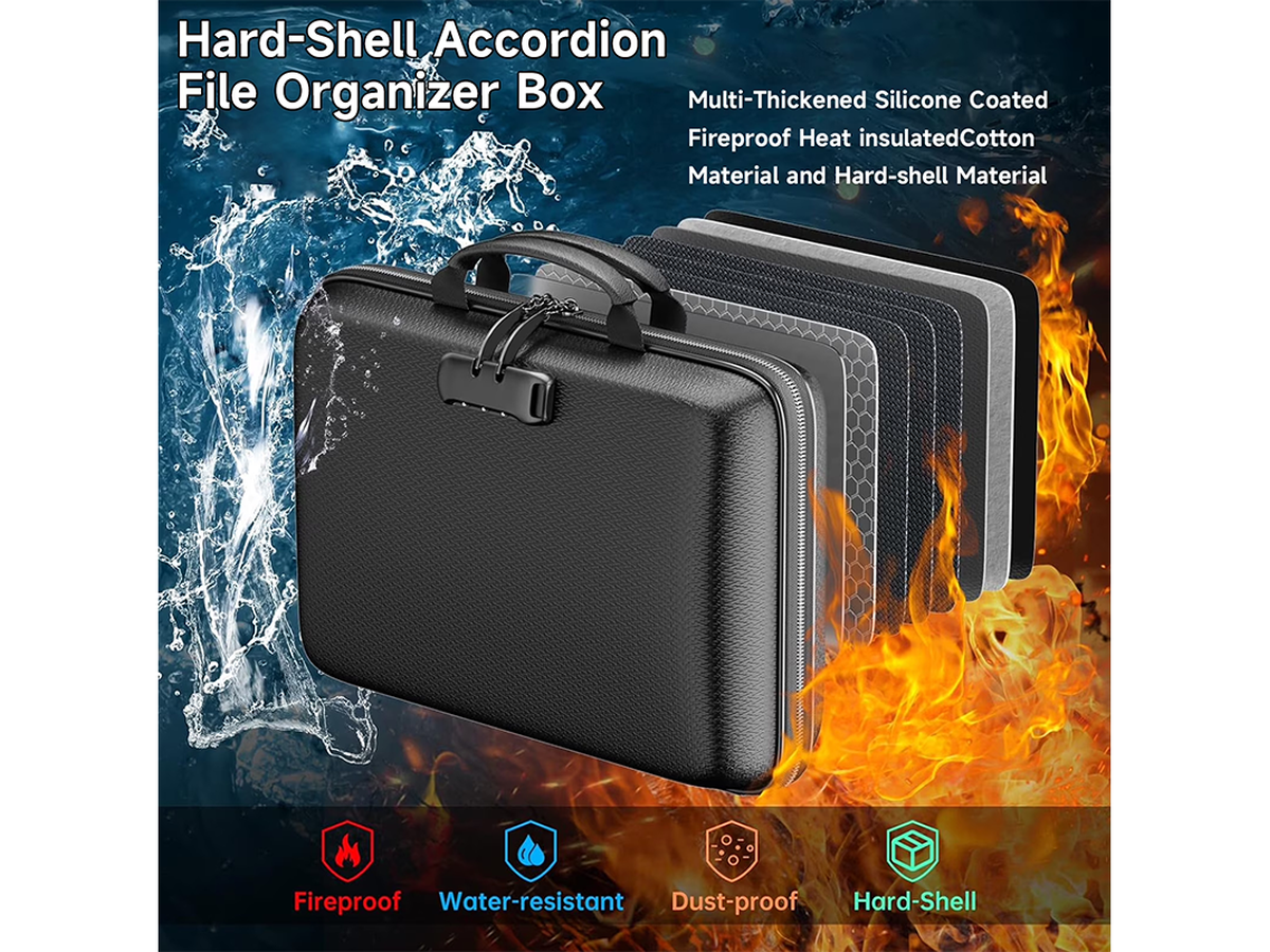 Fireproof File Organizer with Lock