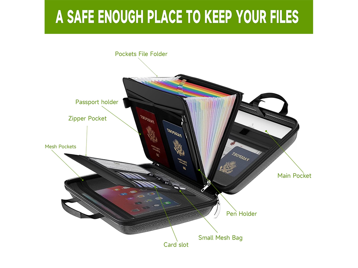 Fireproof File Organizer with Lock