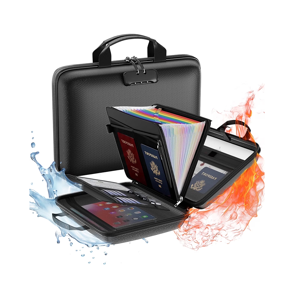 Fireproof File Organizer with Lock