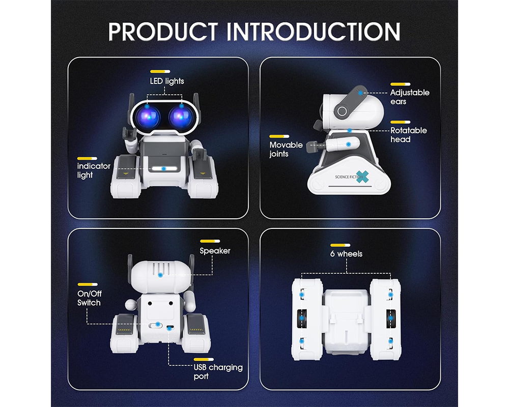 Rechargeable Remote Control Robot Toy with Touch