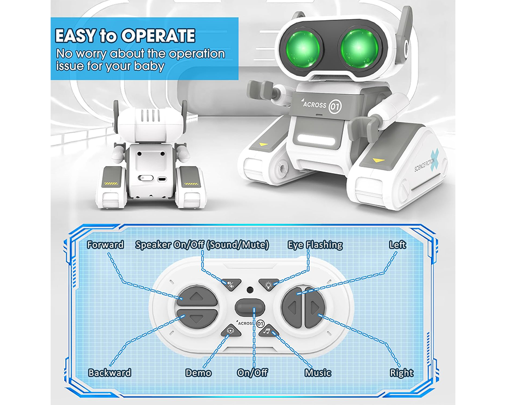 Rechargeable Remote Control Robot Toy with Touch
