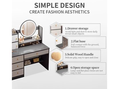 Dressing Table with LED Mirror