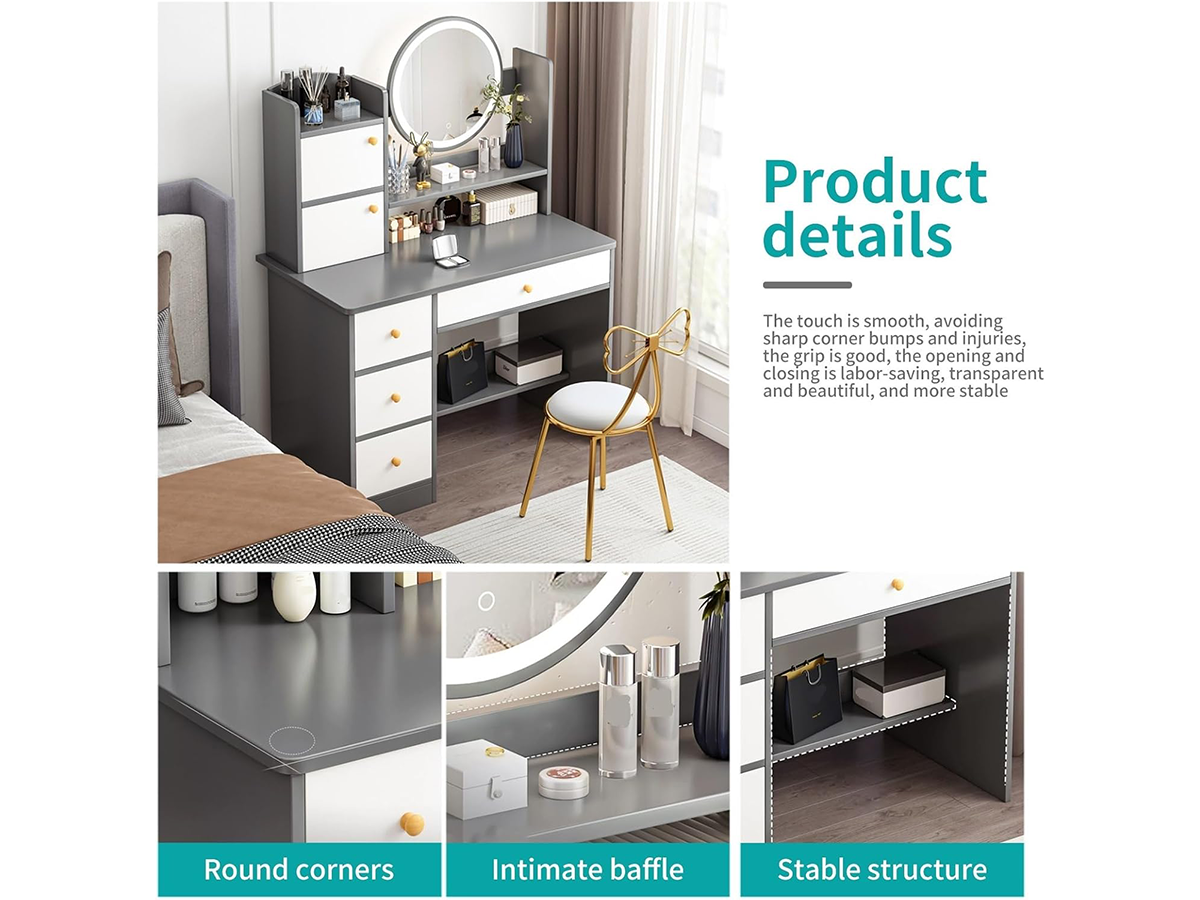 Dressing Table with LED Mirror