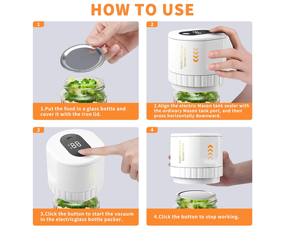 Electric Jar Vacuum Sealing Machine Kit