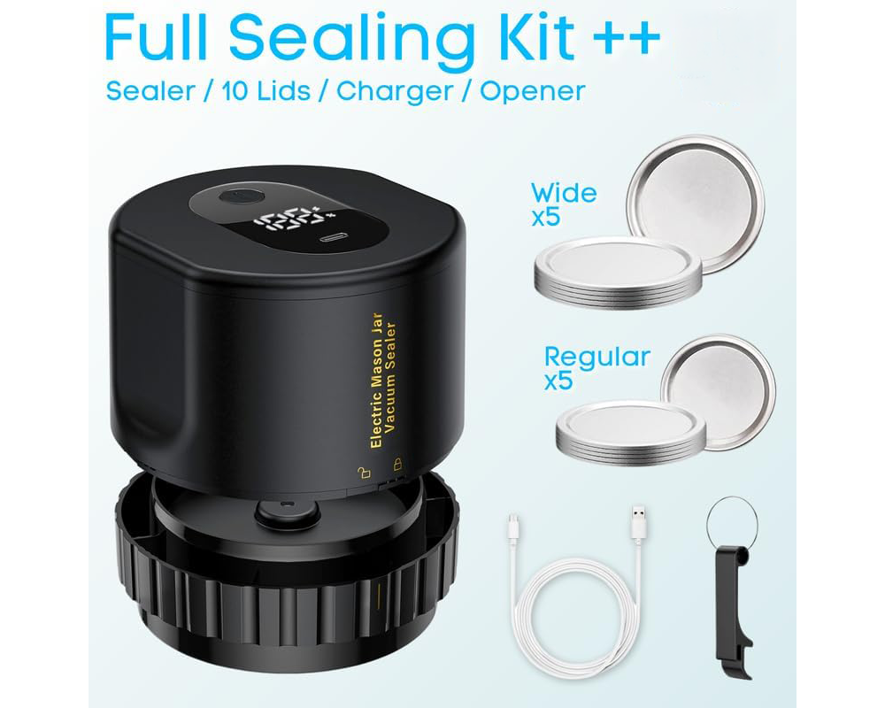 Electric Jar Vacuum Sealing Machine Kit