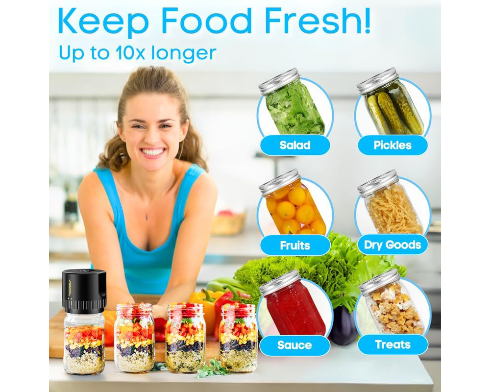 Electric Jar Vacuum Sealing Machine Kit