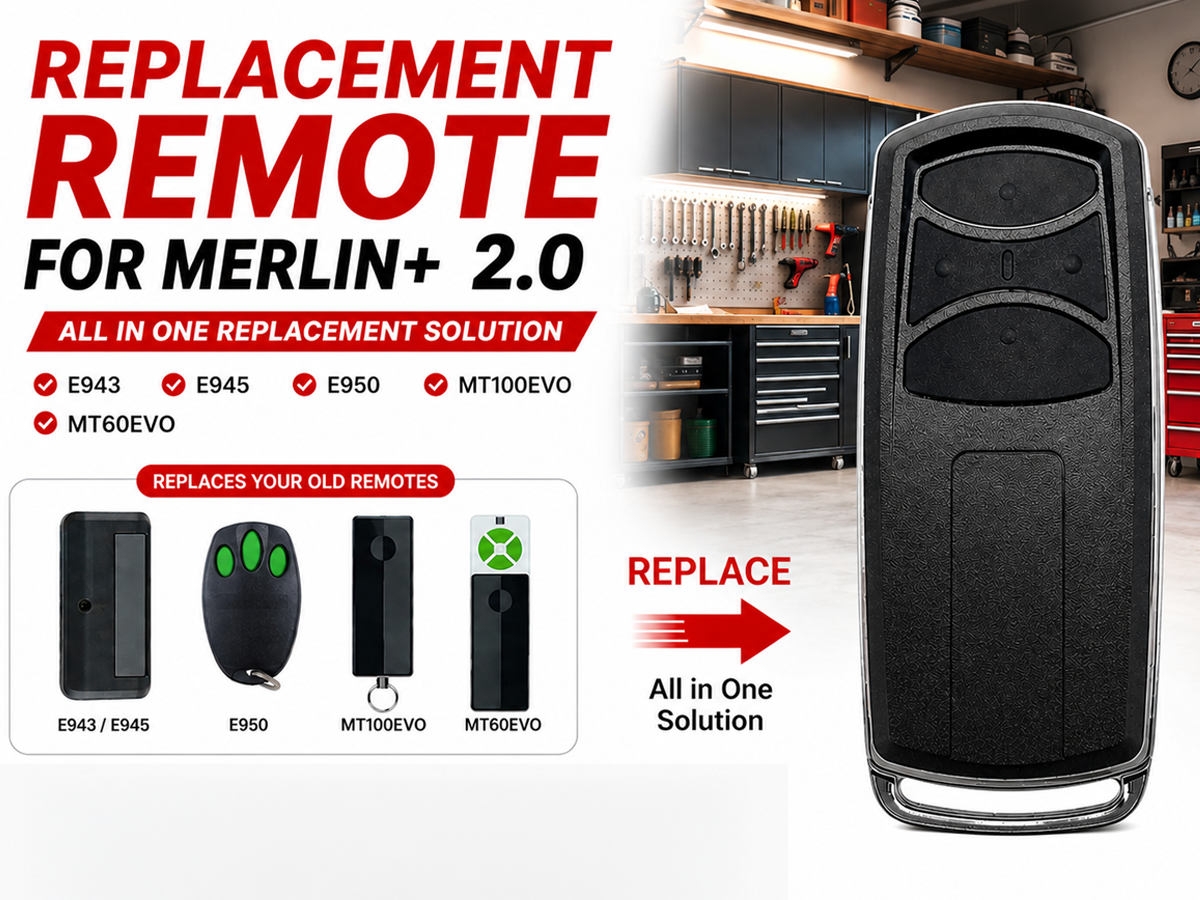 E960M Garage Door Remote Merlin+ 2.0 Replacement Garage Door Remote