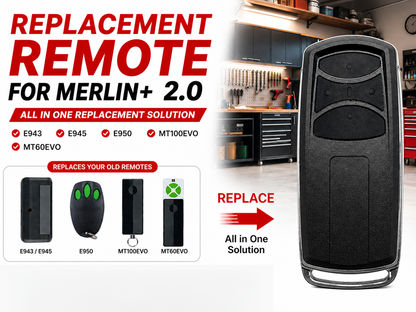 E960M Garage Door Remote Merlin+ 2.0 Replacement Garage Door Remote