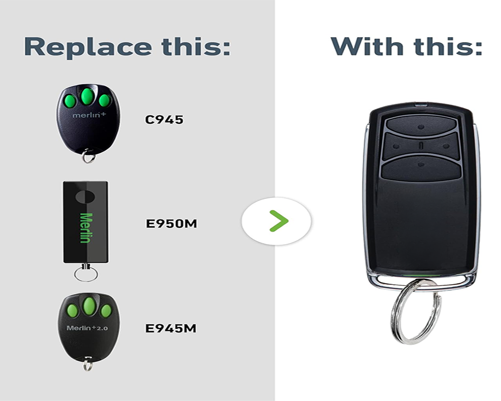 E960M Garage Door Remote Merlin+ 2.0 Replacement Garage Door Remote