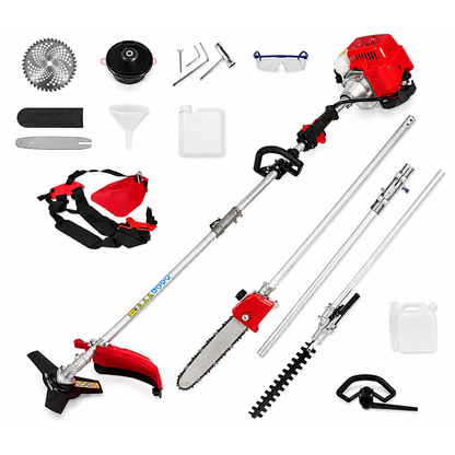 Petrol Garden Multi Tool 5 in 1 Grass Trimming and Cutting Set