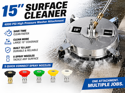 15" Pressure Washer Surface Cleaner
