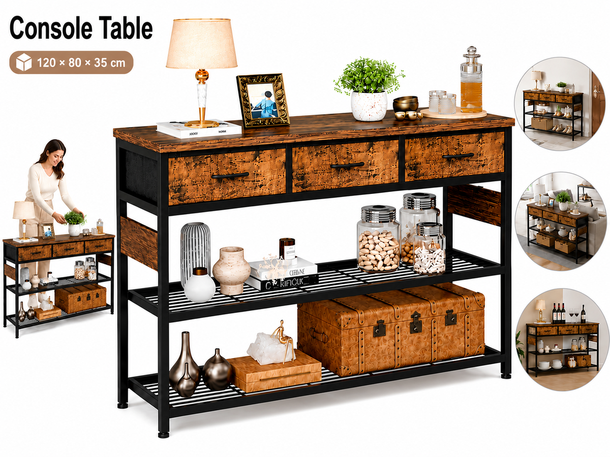 Console Table with 3 Drawers