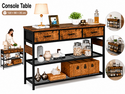 Console Table with 3 Drawers