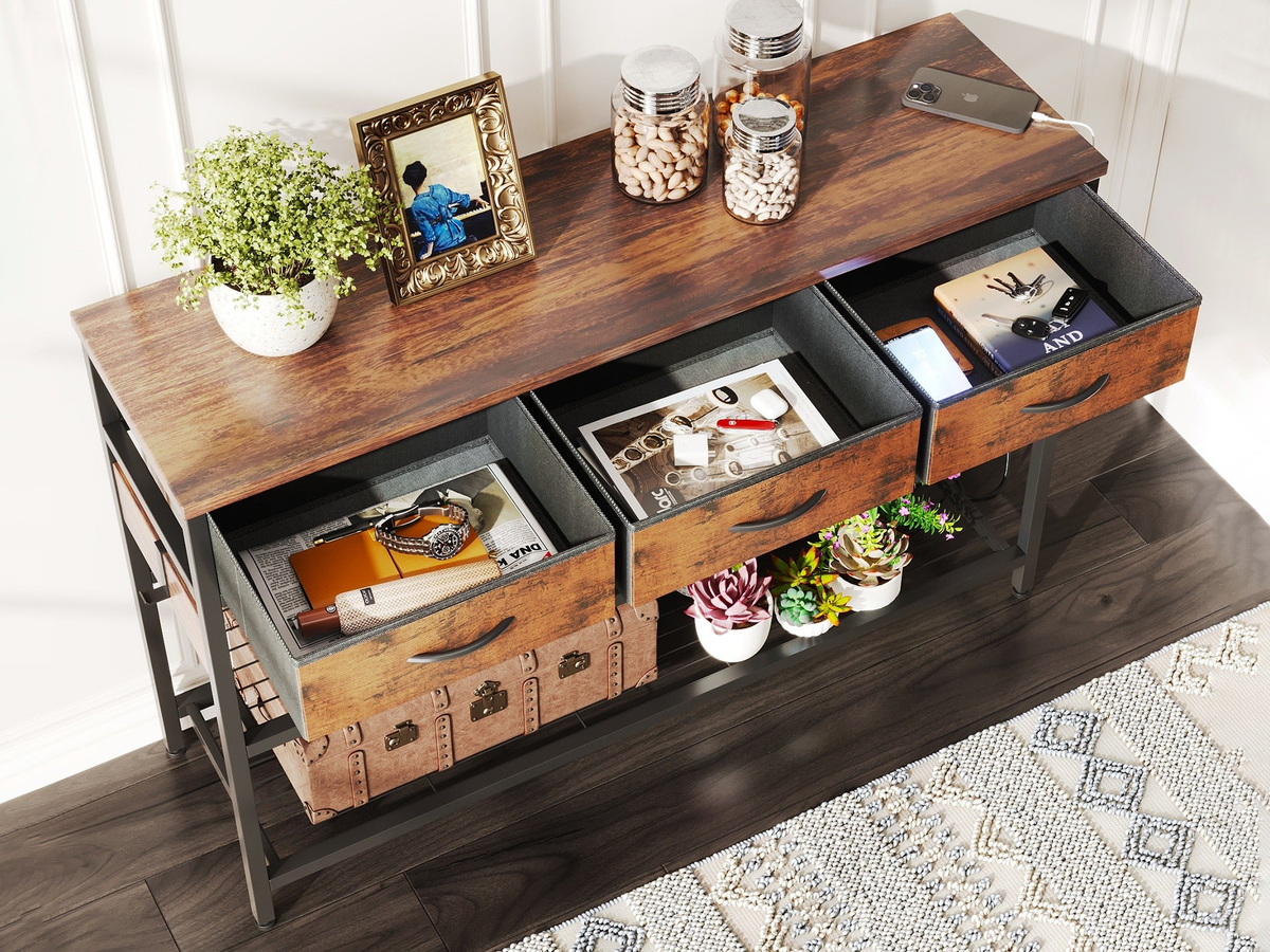 Console Table with 3 Drawers