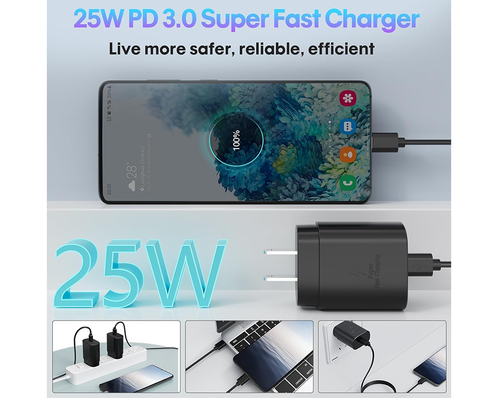 25W USB C Fast Charger for Samsung