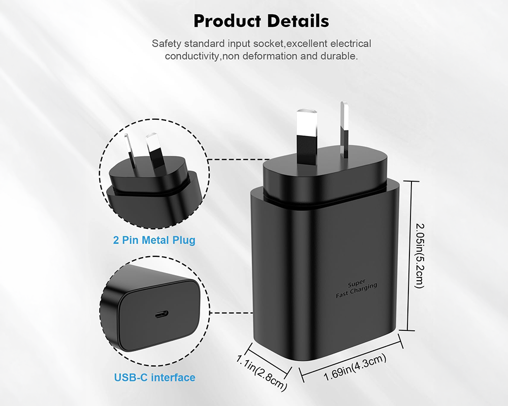 25W USB C Fast Charger for Samsung