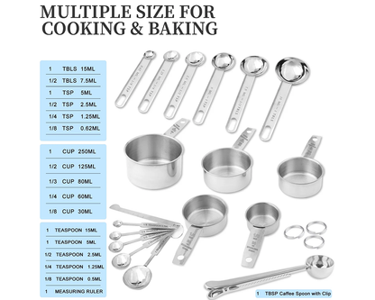 Measuring Cups and Spoons Set