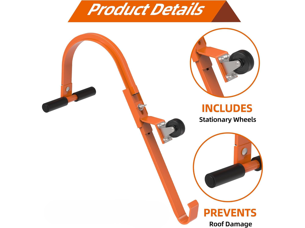 2 PCS Ladder Roof Hook with Wheel