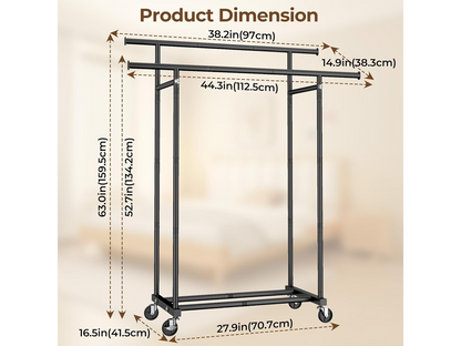 Double Rods Clothes Rack