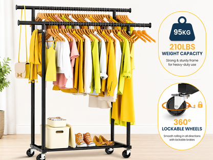 Double Rods Clothes Rack