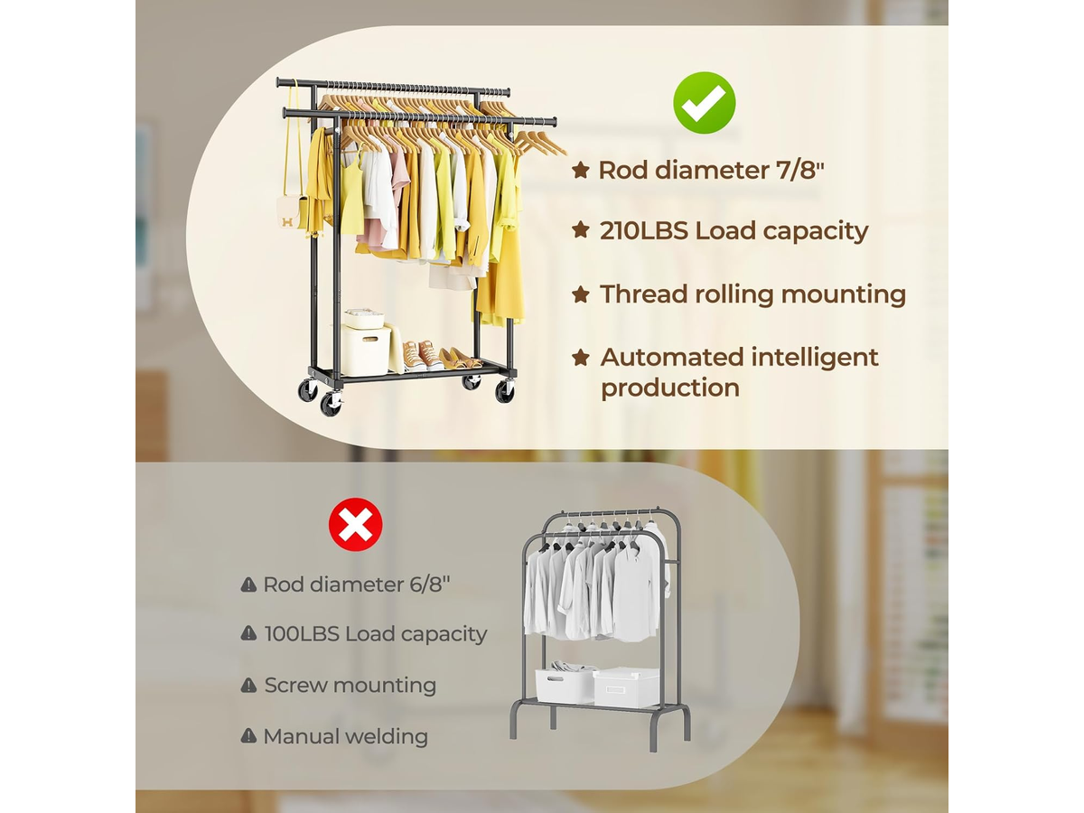 Double Rods Clothes Rack
