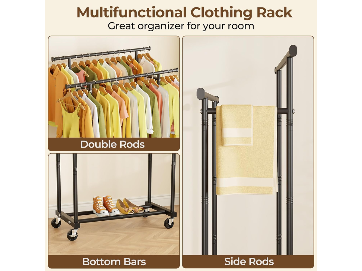 Double Rods Clothes Rack