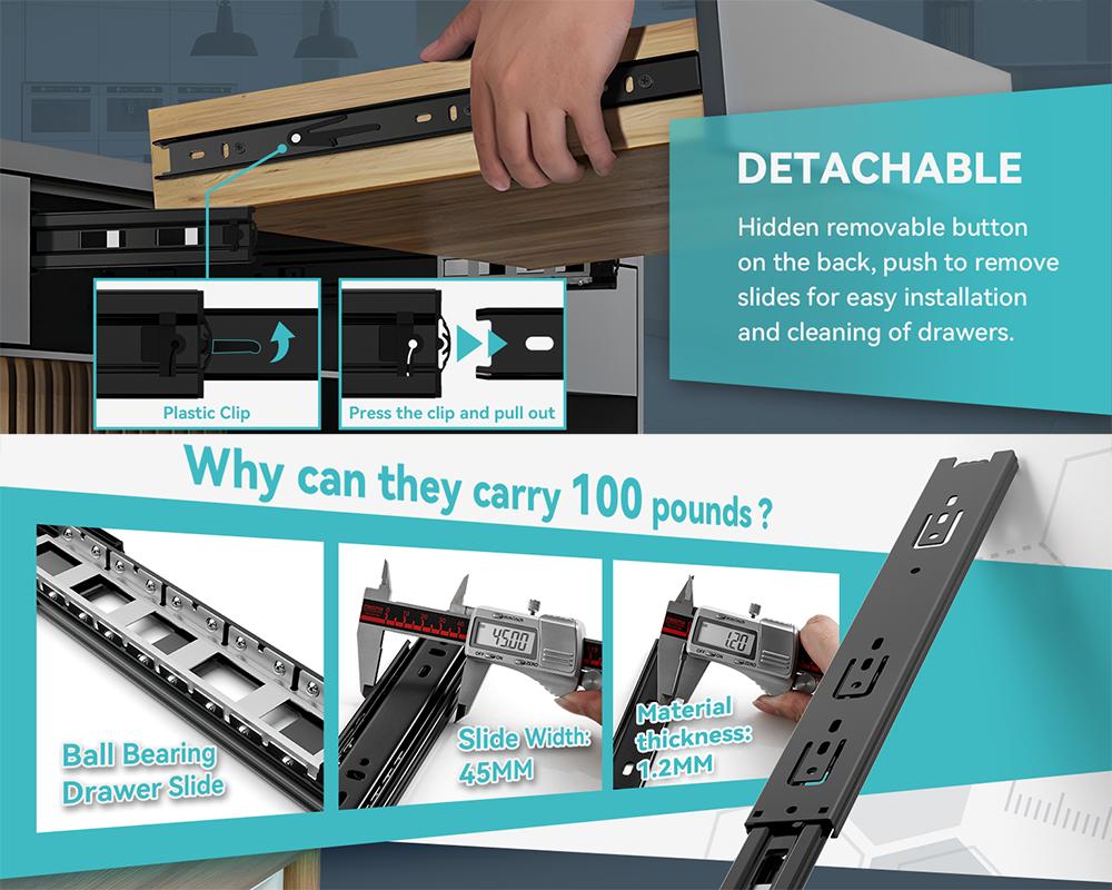 Drawer Slides Runner 16 Inch
