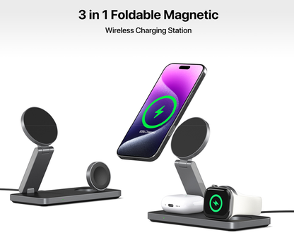 Wireless Charger Dock Charging Station Black