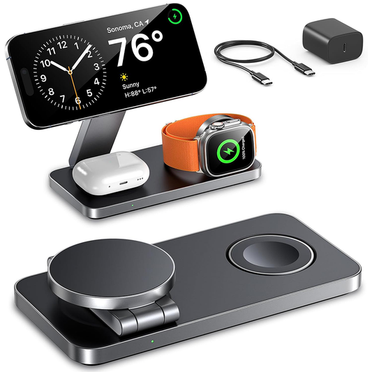 Wireless Charger Dock Charging Station Black