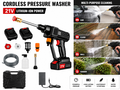 Rechargeable High Pressure Washer Gun Kit