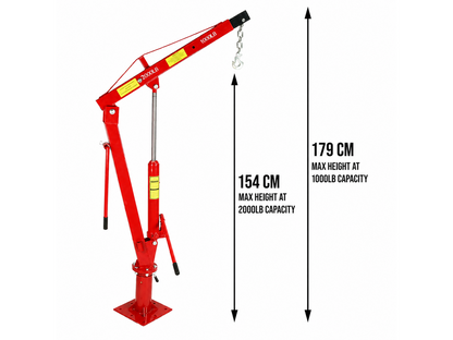 Engine Hoist Crane 900Kg Swivel Base Hydraulic Lifting Deck Hoist