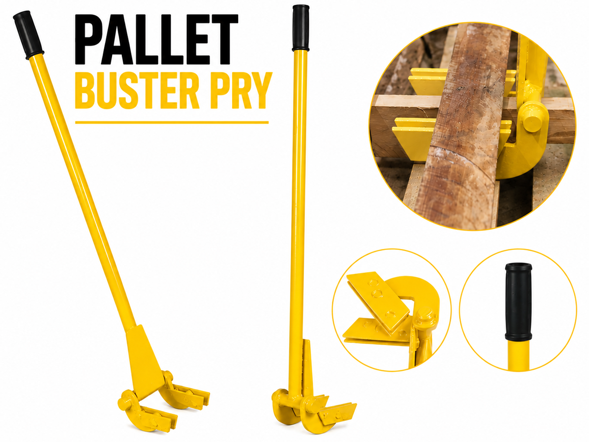 Pallet Buster Pry Wrecking Bar w/ Handle Heavy Duty Pallet Breaker