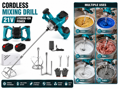 Cordless Paint Mixer Makita 21V Compatible