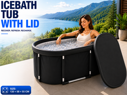 Portable Ice Bath Tub With Lid