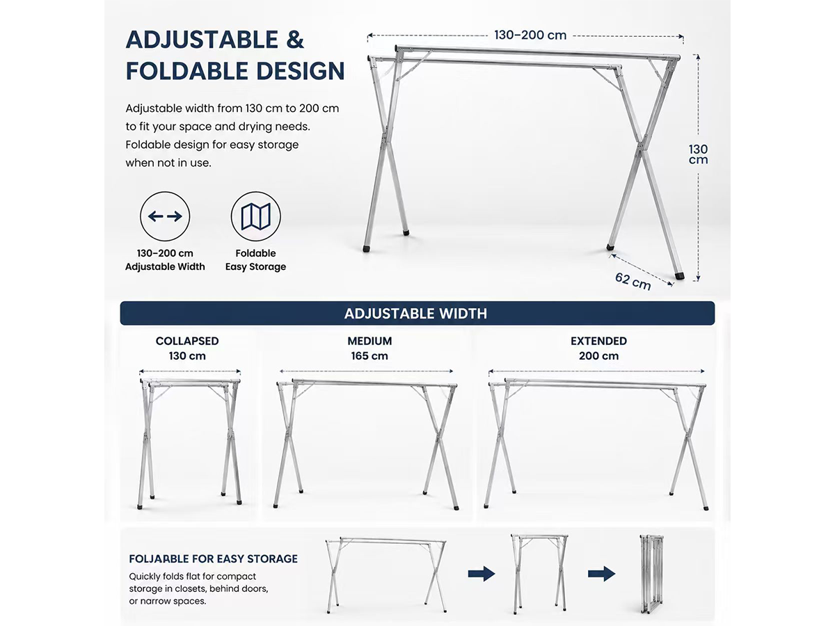 Foldable Clothes Drying Rack