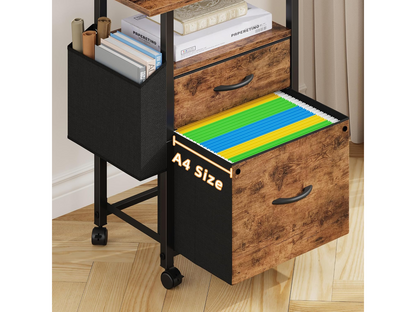 2 Drawer File Cabinet Mobile Filing Cabinet