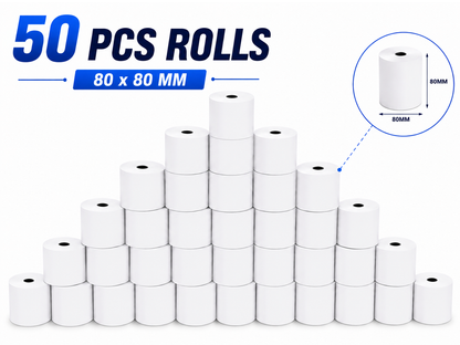 50PCS EFTPOS Thermal Paper Rolls 80MM