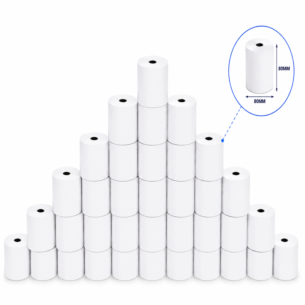 50PCS EFTPOS Thermal Paper Rolls 80MM